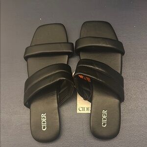 Cider Black Minimalist Slide Sandals